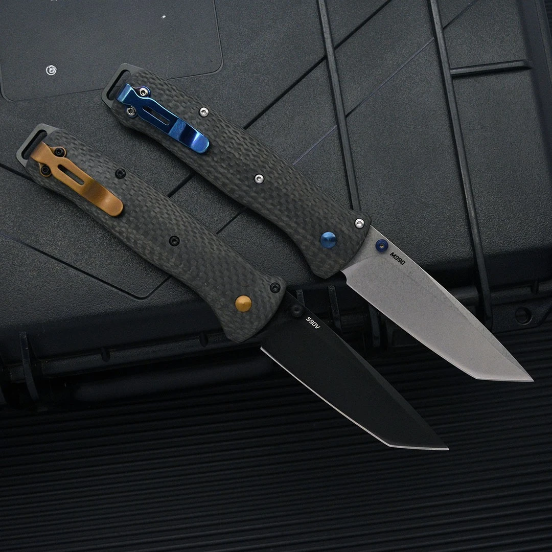 

High-Quality Carbon Fiber BM537 Folding Knife with Carbon Fiber Handle, Outdoor Camping Survival Pocket Knife