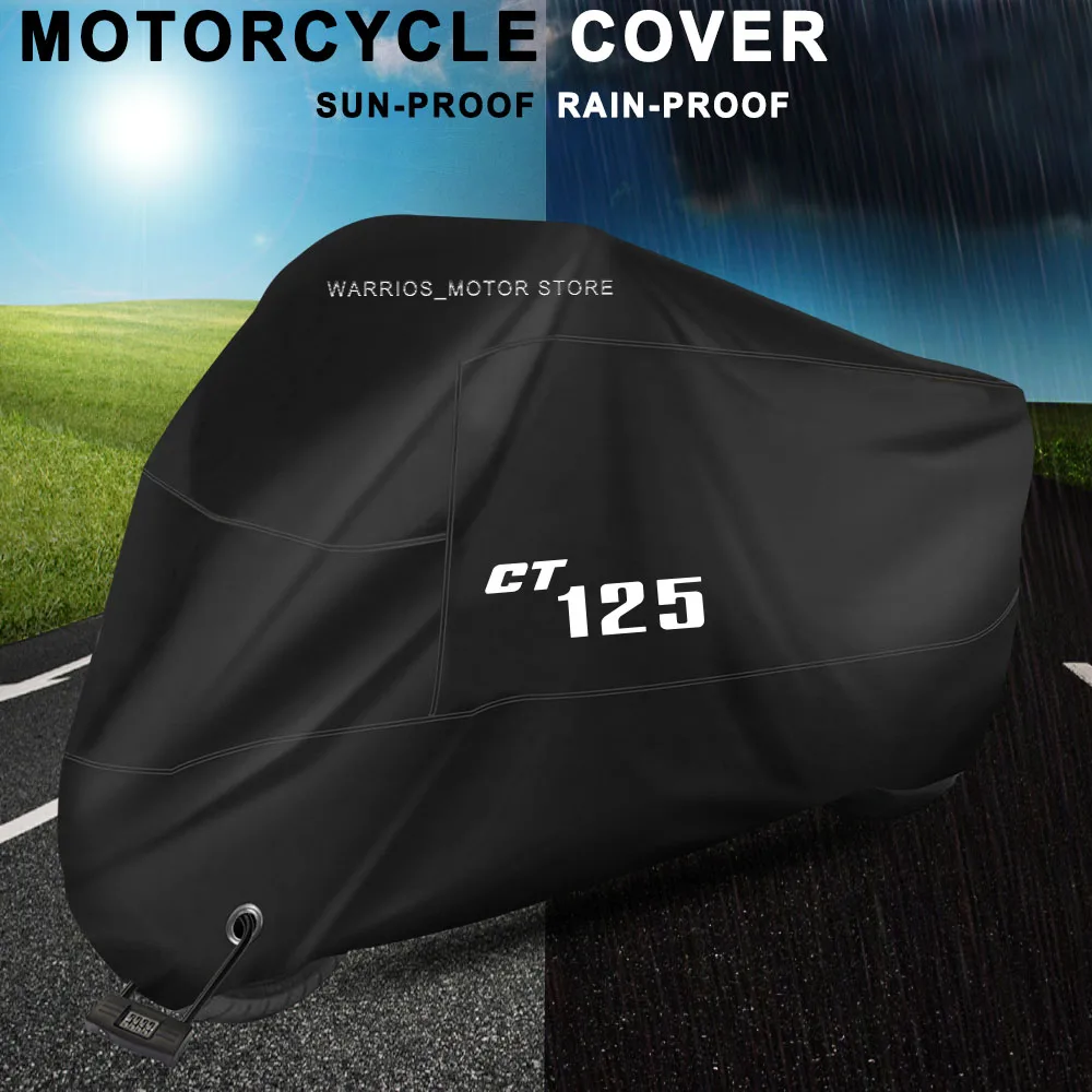 Capa impermeável para motocicleta, protetor UV ao ar livre, capa de chuva scooter, HONDA CT125, CT 125, 2020, 2021