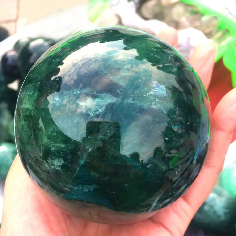 

Natural fluorite crystal ball artificially polished mineral home decoration boutique souvenir collection