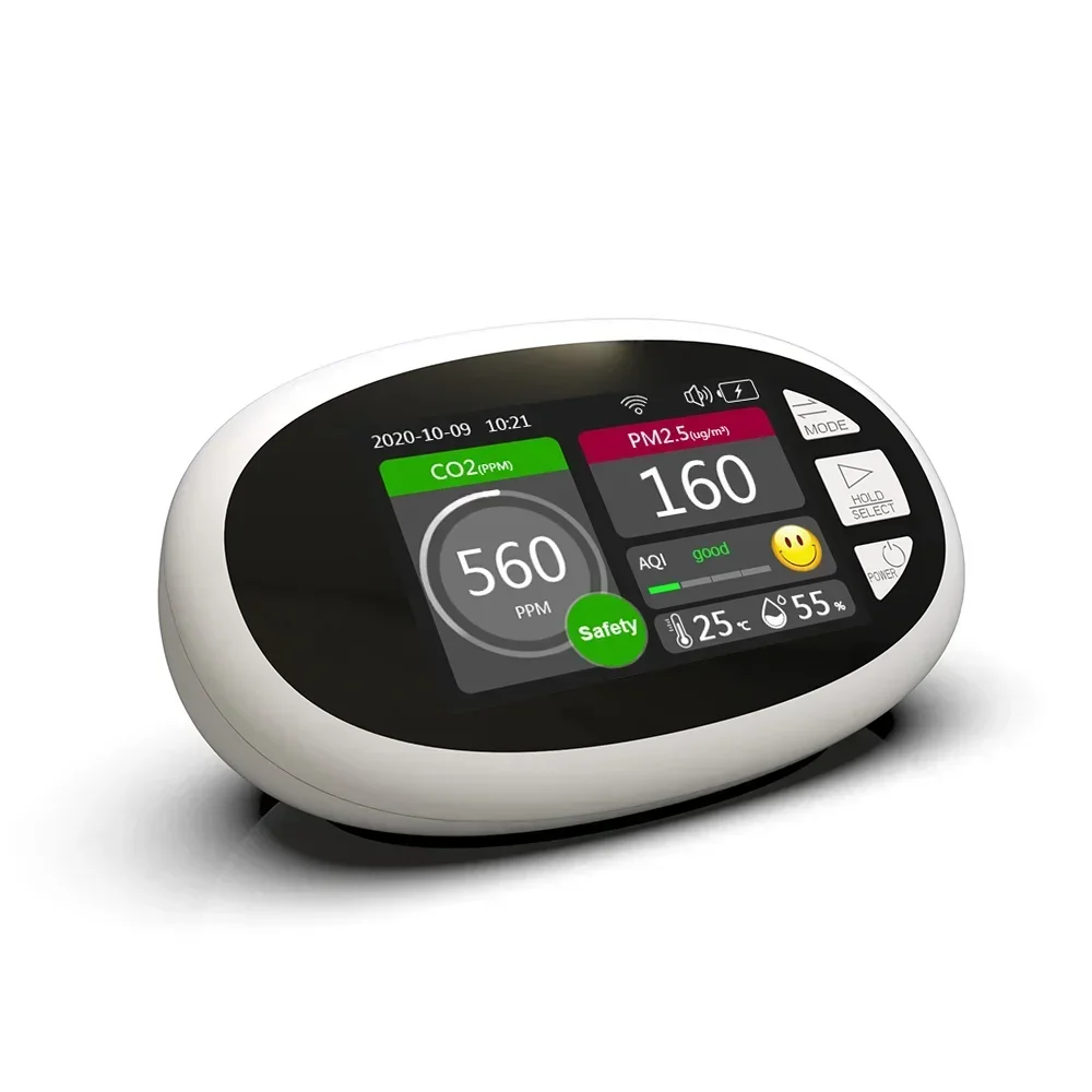 Analizador transfronterizo de gases, monitor y detector de PM2.5 y PM10, controlador de CO2, probador de aire portátil, medidor de calidad del aire, Tuya Wifi CO2