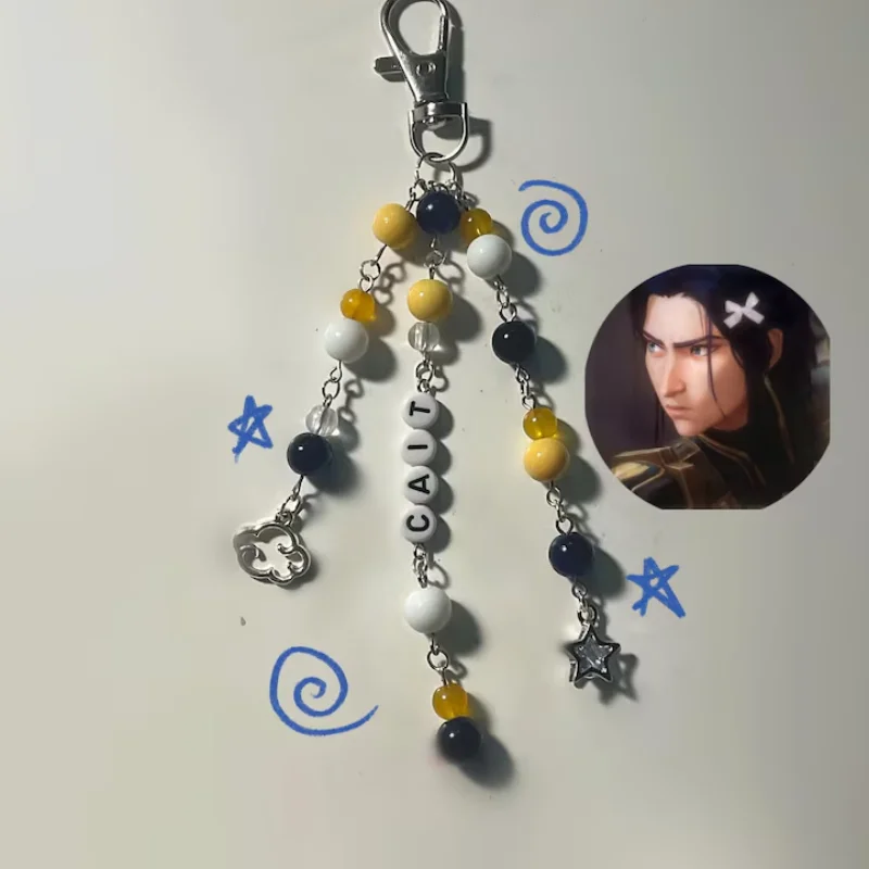 سلاسل المفاتيح المستوحاة يدويًا من غامضة | لطيف غامض مستوحاة سلاسل المفاتيح Y2k المجوهرات #4