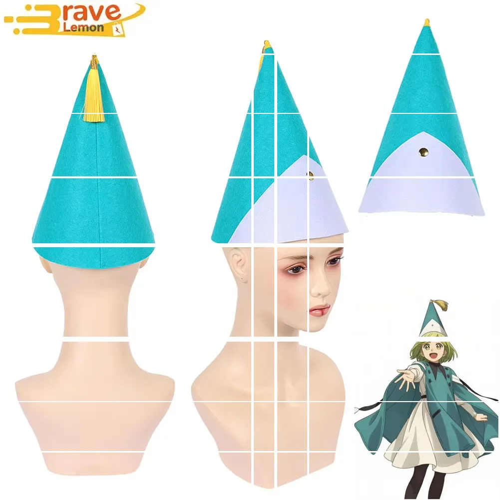 

Anime Tongari Boushi Cos no Atelier Coco Hat Cosplay Fantasy Pointy Cap Costume Accessories for Women Female Halloween Carnival