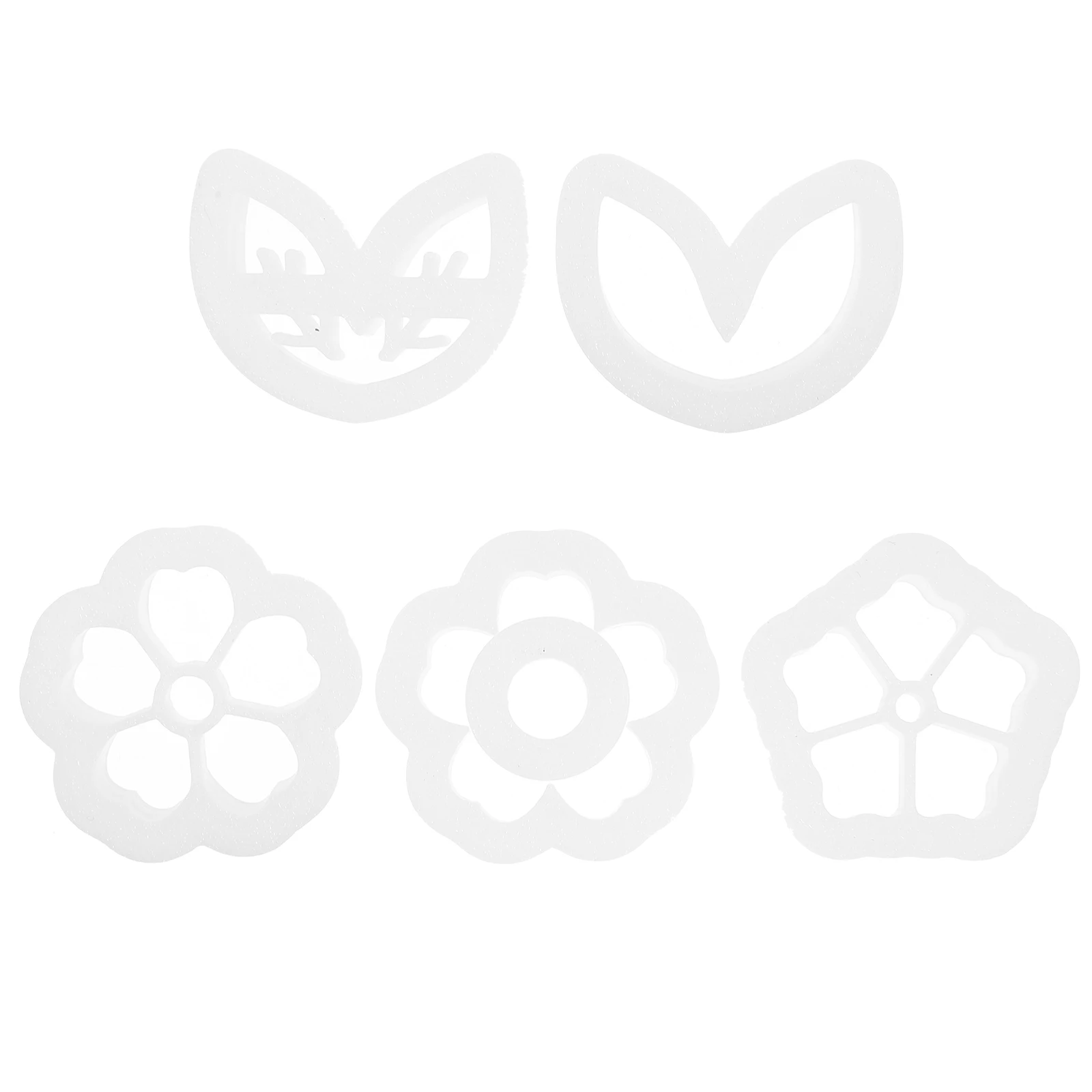 

5pcs Ceramic Earring Mold Clay Cutters for Polymer Clay DIY Crafts Multifunctional Lightweight White