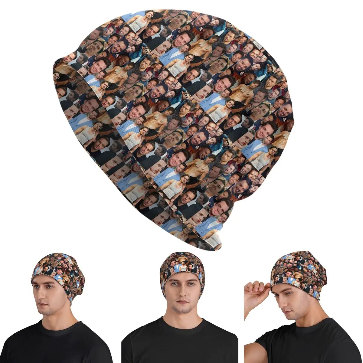 

Себастьян Стэн фотоколлаж Skullies шапки шапки теплая осенне-зимняя уличная шапка вязаная шапка для мужчин женщин взрослых