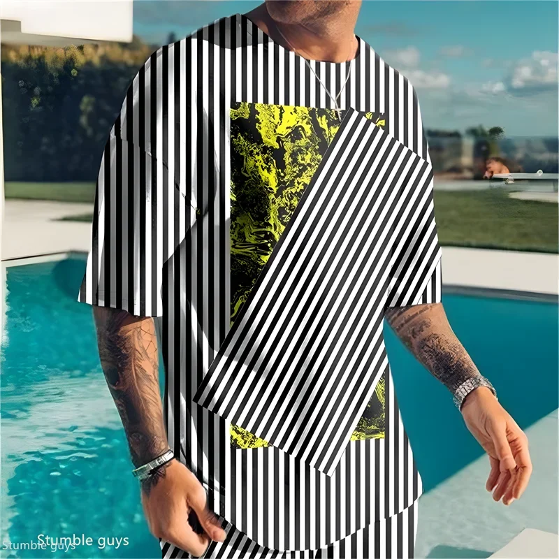Herren Oversize Streetwear T-Shirt Sommer Anime-Print Locker Sitzend Kurzarm Atmungsaktiv Weich Übergroße Sport-Trikots