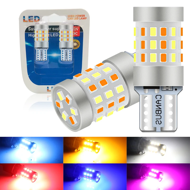 

2 шт. T10 W5W двухцветная лампа для салона автомобиля Canbus 2016 42SMD чипы купольная карта сигнальные лампы для чтения багажного отделения 12 В