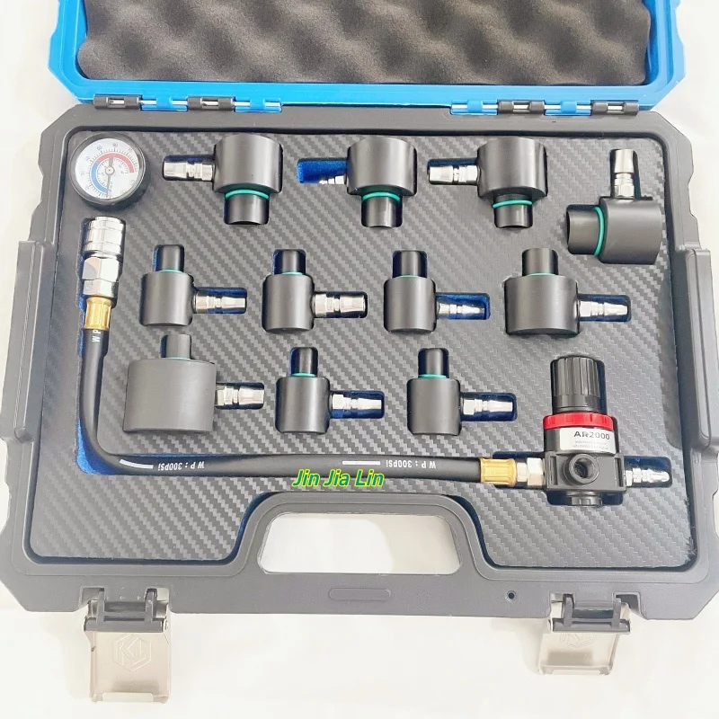 KT‑6174A Shock Absorber Nitrogen Charging Tool Kit, Auto Air Suspension Shock Nitrogen Gas Filling Repair Tool Set