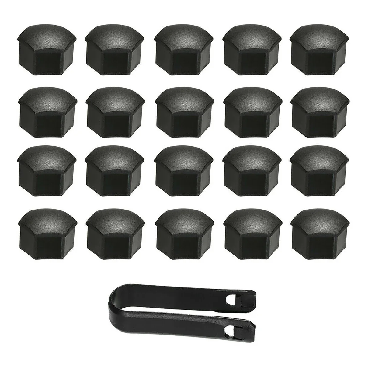 20pcs 21mm Plastic Car Tyre Rim Wheel Nut Caps Bolts Screw Covers and 1pc Removal Puller Clip Accessories Tool for Tesla Model 3