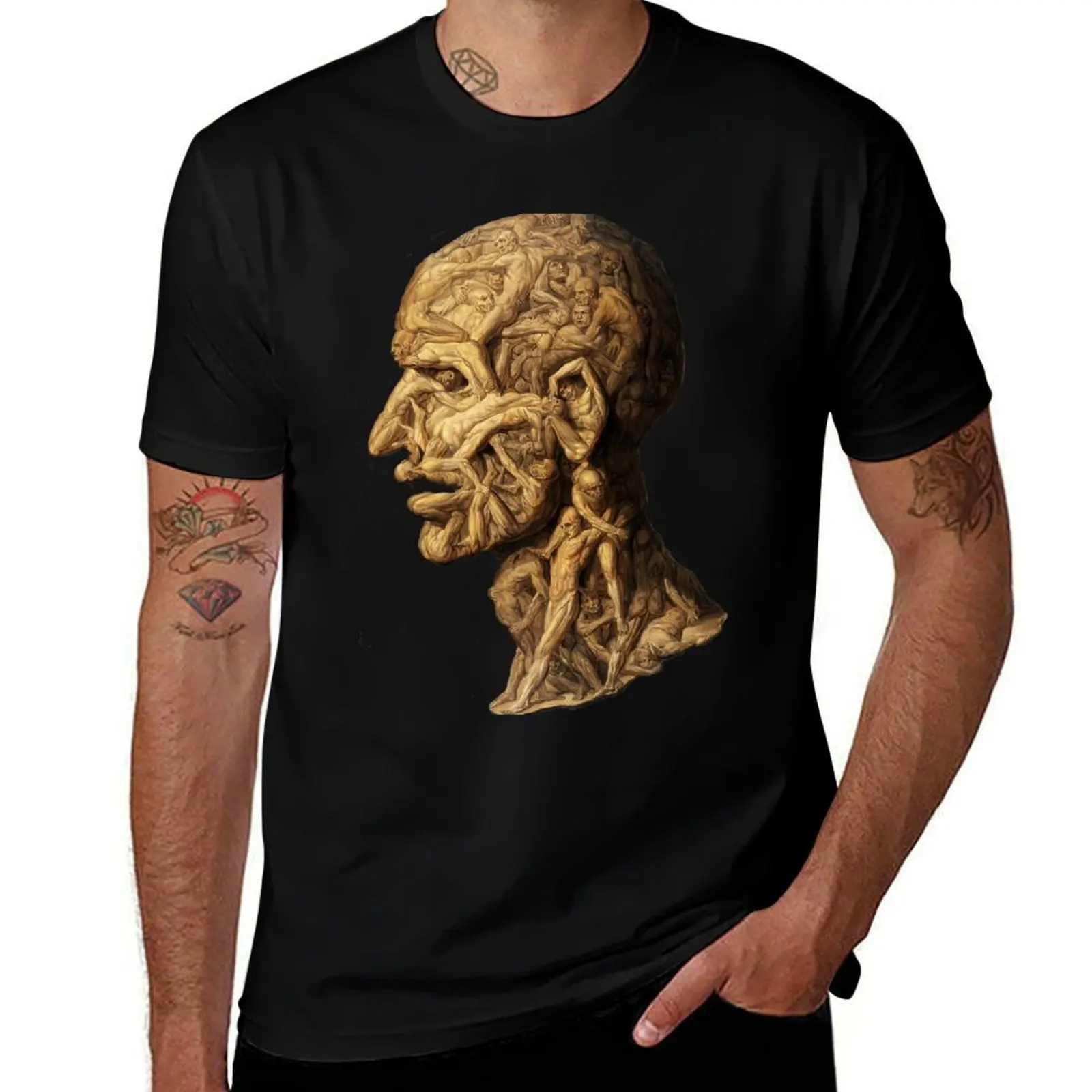 HD Testa anatomica, restaurada, por Filippo Balbi (1806 - 1890) Camiseta de trabajo para mecánico
