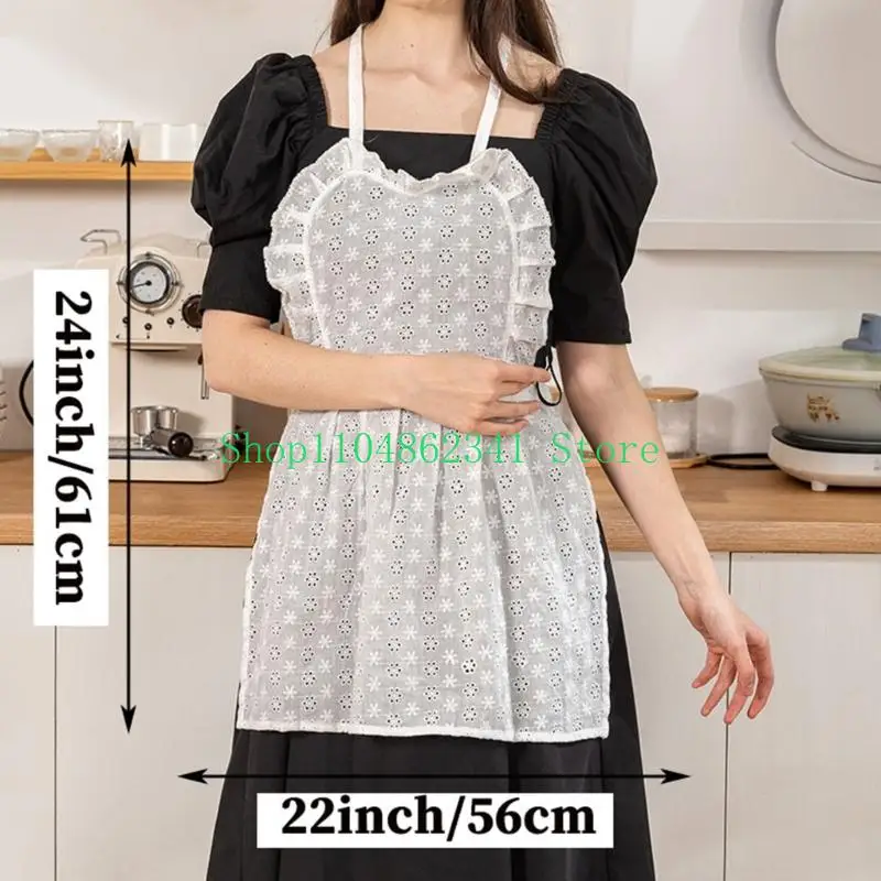 5asd Sweet Cooking Kitchen Aprons for Women Girls Chefs Aprons Retro Ruffle Apron