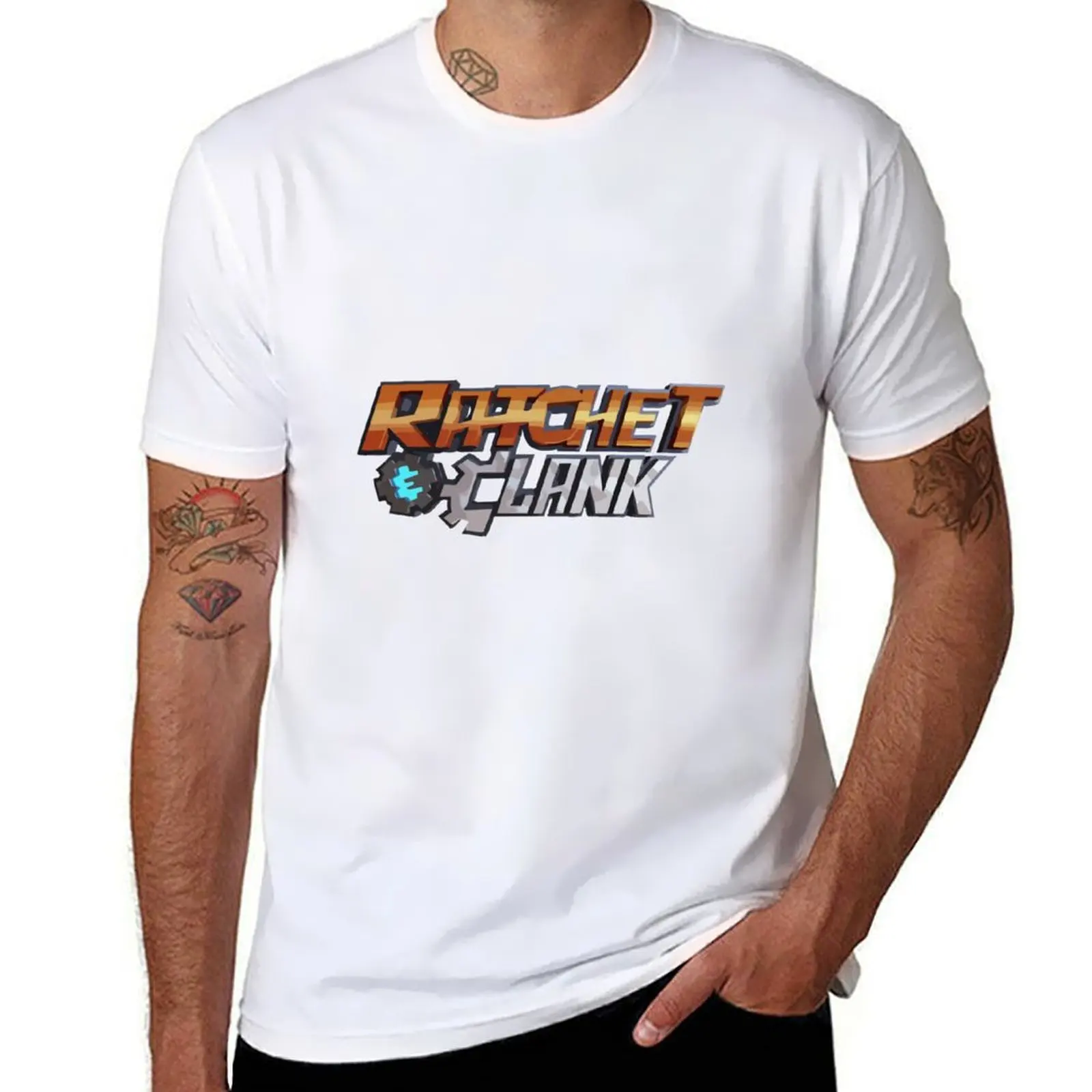 

Футболка Ps4 Ratchet and Clank, мужские футболки, облегающие мужские футболки, дизайнерская футболка