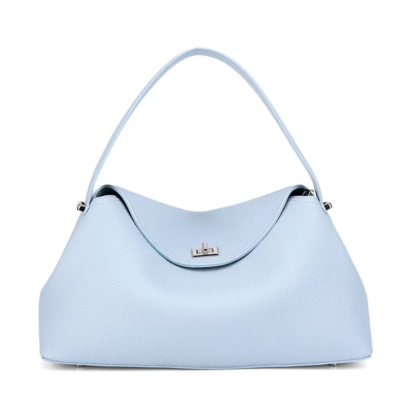 Women's genuine leather handbag fashion designer luxury high quality cowhide large capacity casual shoulder crossbody hobos bags