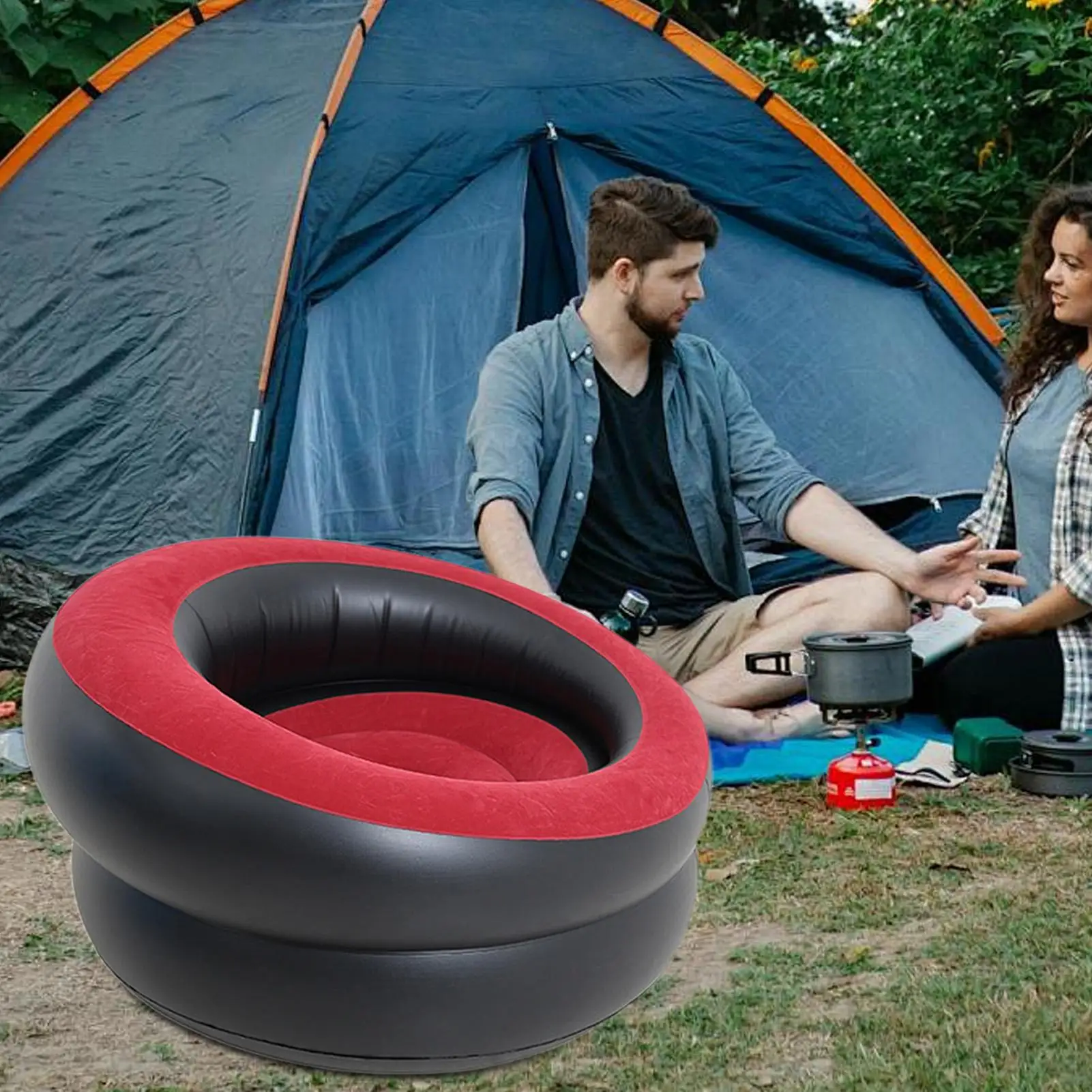 Надувной стул, надувной диван, ленивый диван для чтения, складная портативная садовая мебель для патио, крыльца, спальни, уличной комнаты