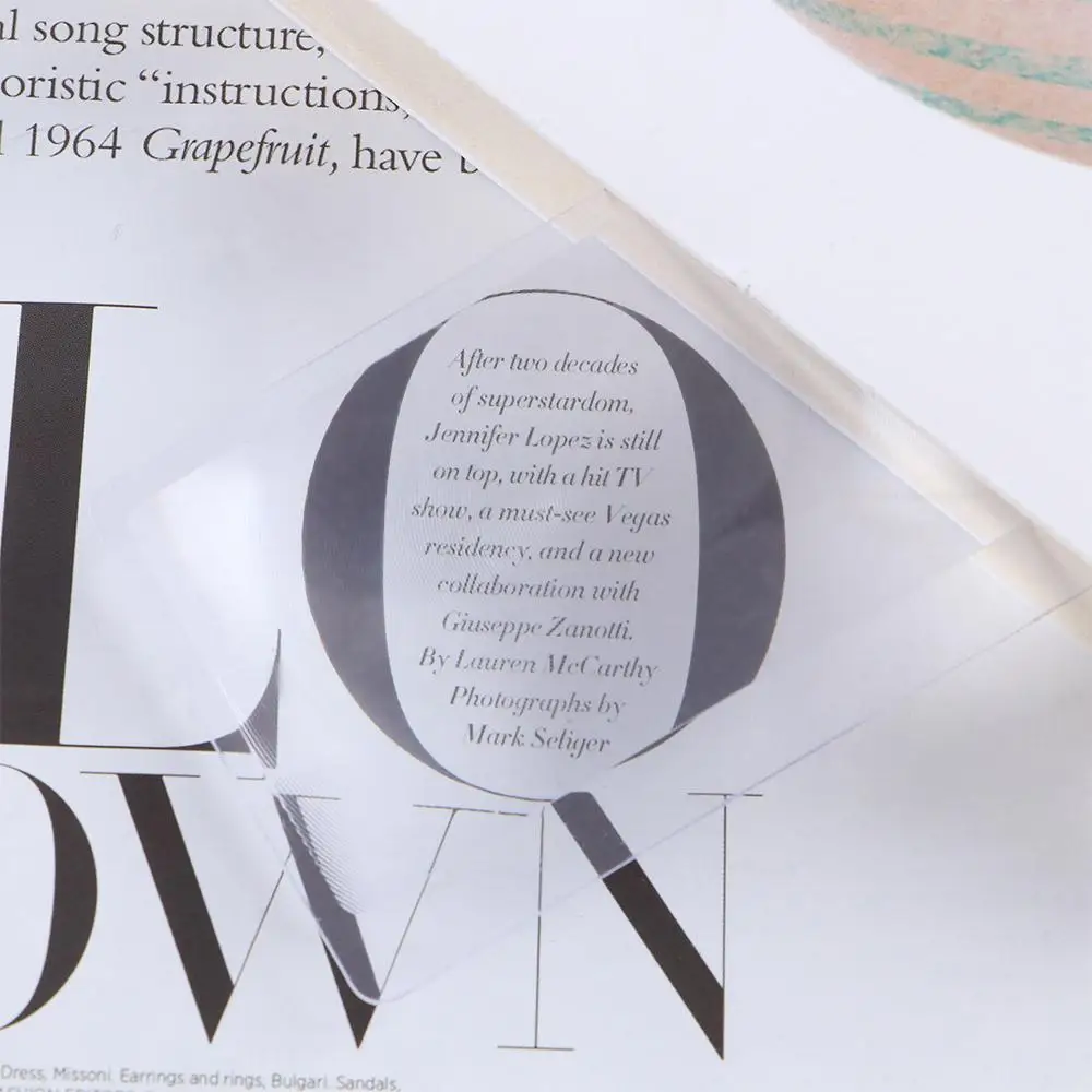 Portable Transparent Credit Card Shape Made Of Plastics Loupe Magnifying Glass Magnifiers Fresnel Lens