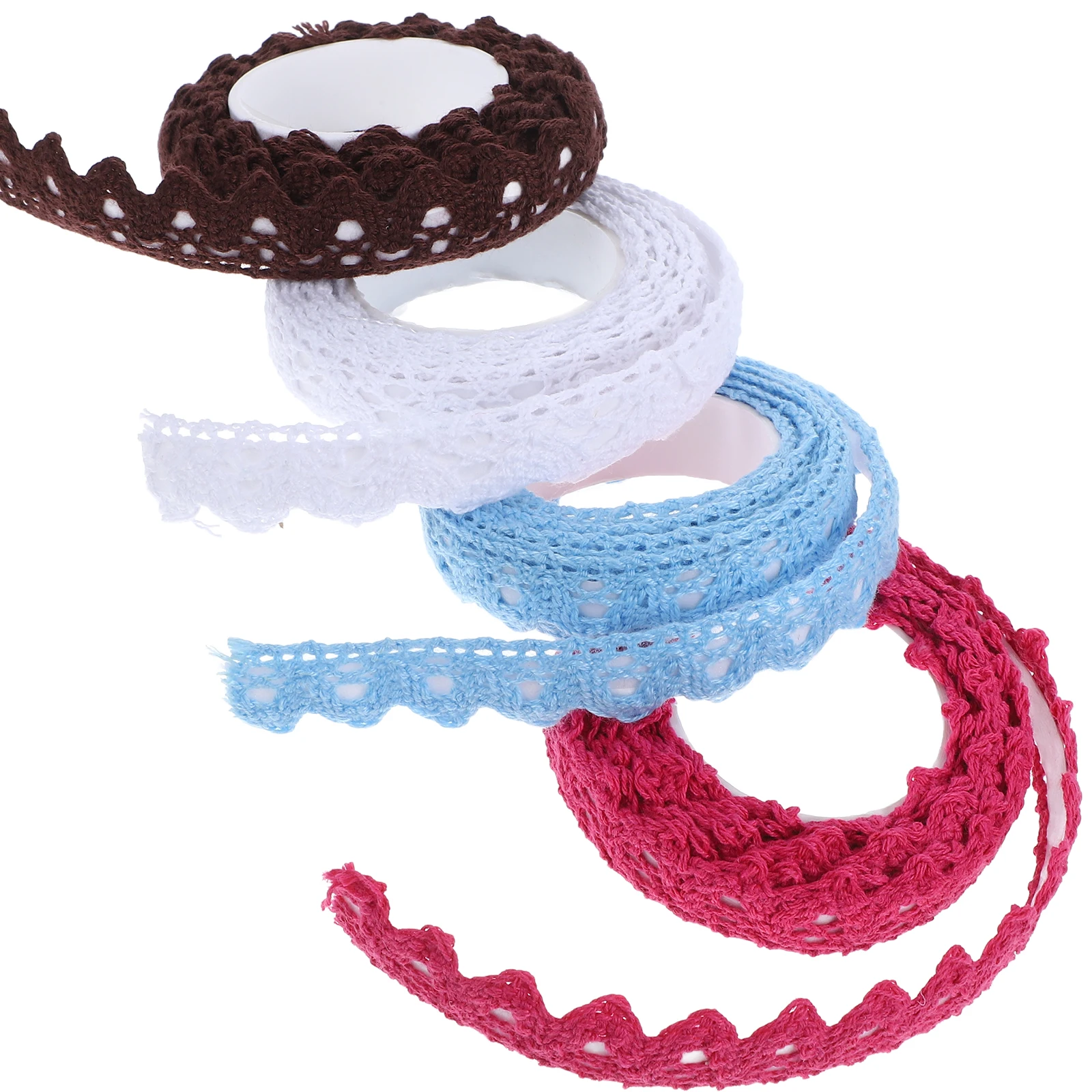 

4 Rolls Lace Tape DIY Decorative Scrapbooking Photo Album Adhesive Creative H Photo Album Tapes made Craft Elastic B