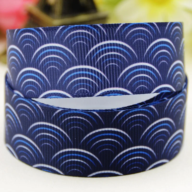 22mm 25mm 38mm 75mm Japanese wave Cartoon printed Grosgrain Ribbon party decoration 10 Yards