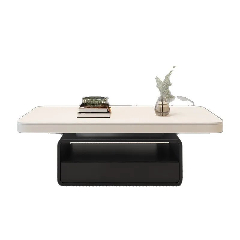 

Rock slab rectangular Italian minimalist coffee table light luxury small apartment modern