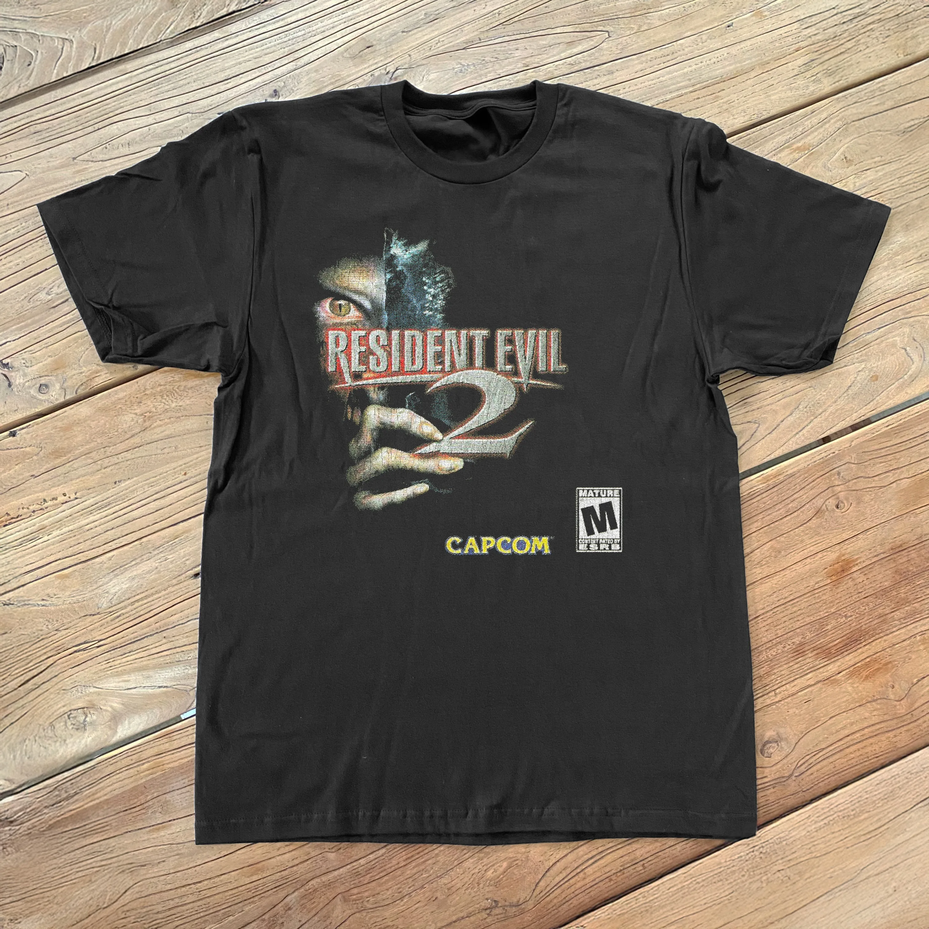 Resident Evil 2 Retro 90s Horror Game Cover Graphic T-Shirt Cotton Men Women Vintage Style Streetwear Tee