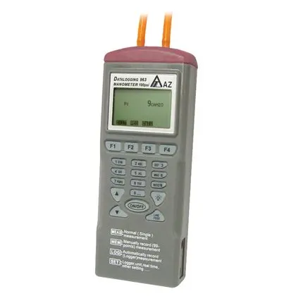 AZ-9635 New 5psi Digital Differential Pressure Gauger Manometer Data Logger Digital Manometer AZ9635