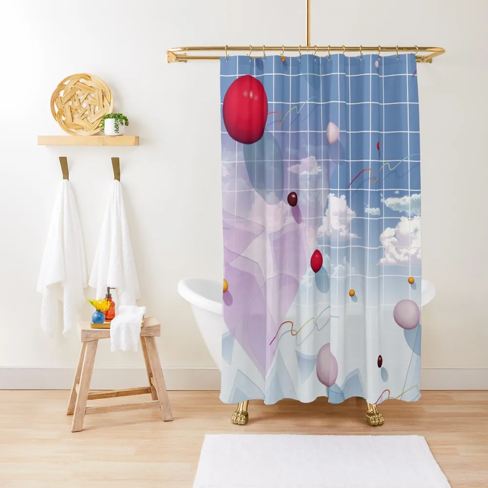 Another Fragile Glow Shower Curtain Shower Set Anime Bathroom Bathroom Deco Waterproof Shower And Anti-Mold Curtain