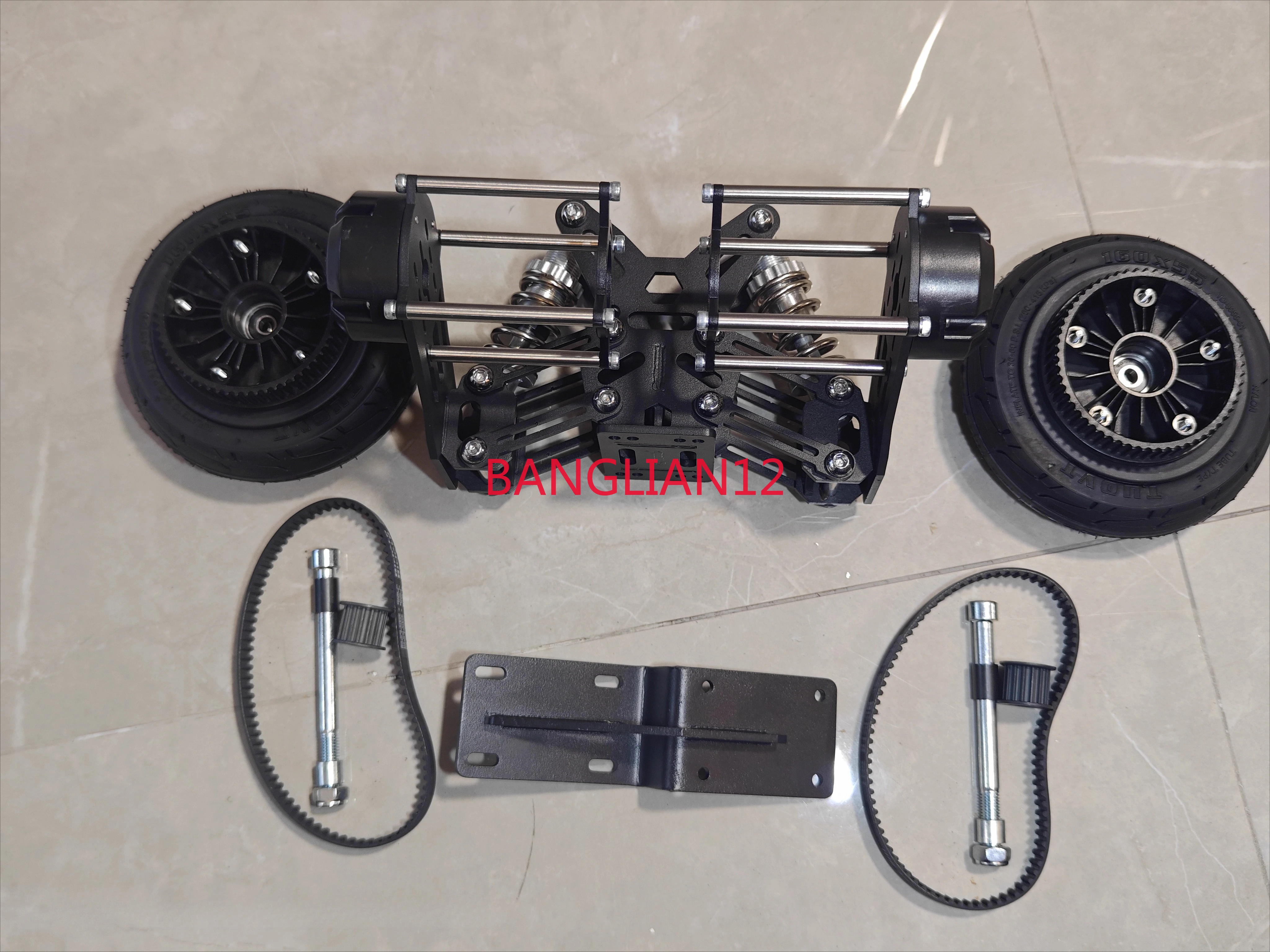 Electric skateboard twist car shock absorption suspension assembly