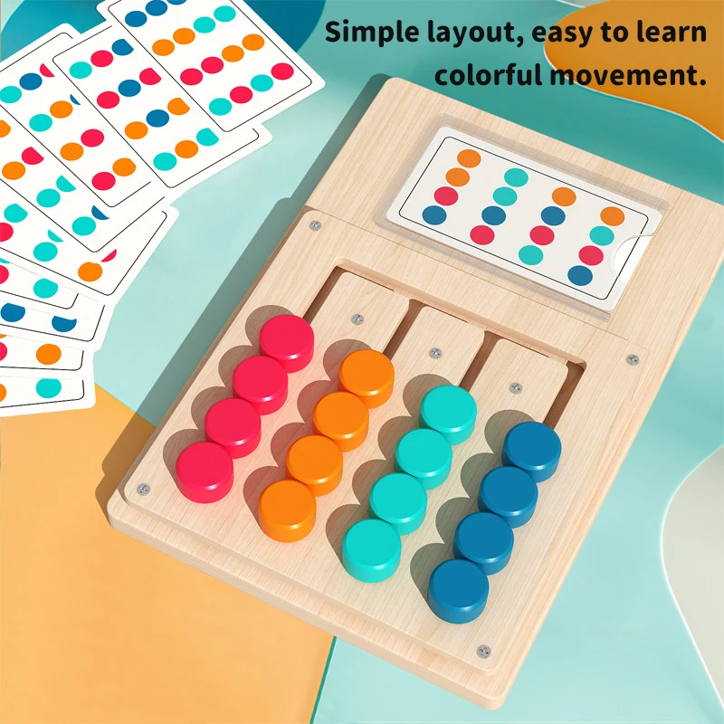 Montessori Wooden Color Shape Matching Cognition Learning Game Board Early Stimulate Children Brain Logic Thinking Develop Toys