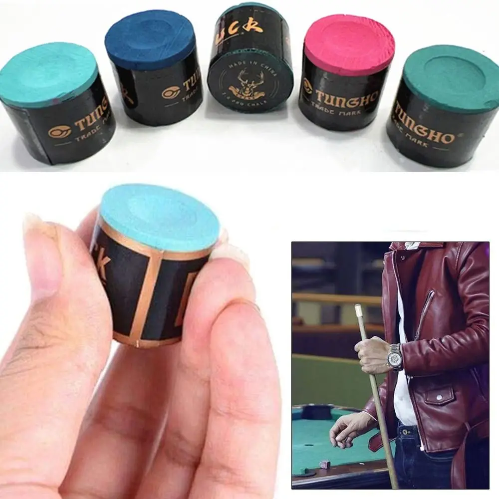 Craie pour queue de billard en salle, accessoire de snooker, bleu vert et rouge, 2 pièces/ensemble