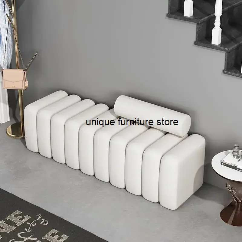 

Creative Sofa Stool Light Luxury Nordic Style Shoe Stool Designer Clothing Store Rest Long Bench Divani Soggiorno Home Furniture