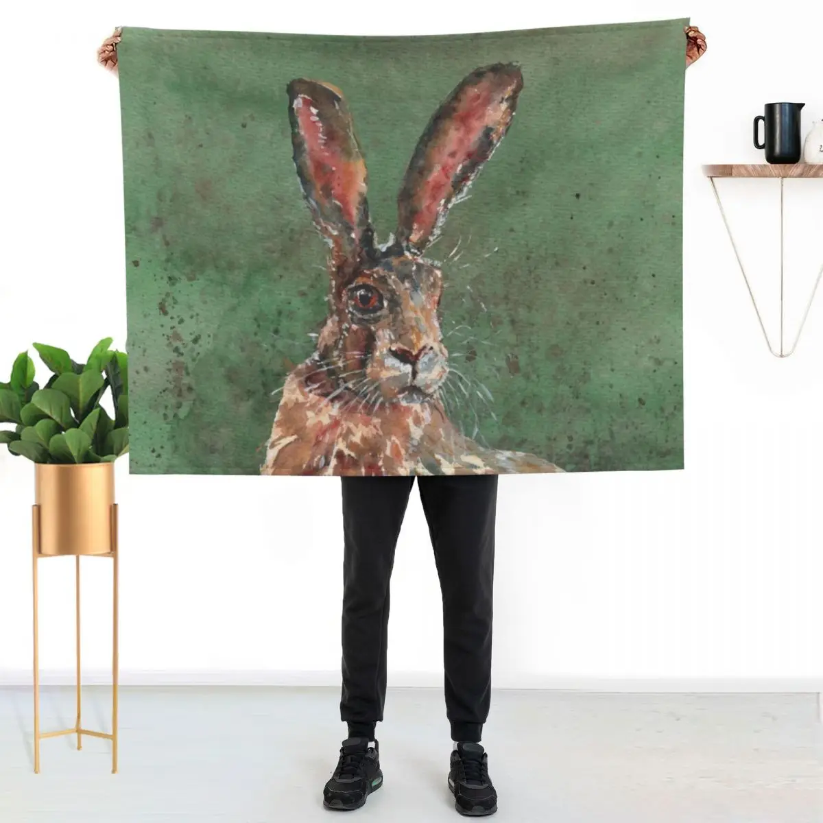 Hare Throw Blanket valentine gift ideas Hairy Bed covers Camping For Baby Luxury Blankets