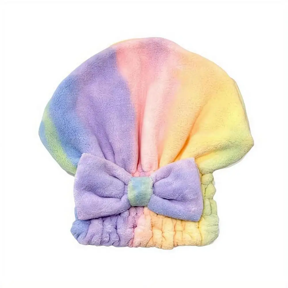 1Pc Microfiber Hair Dry Towel Absorbent Soft Head Wrap Bowknot Hair Drying Cap Hair Turban for Women Girls Dorm Bathroom Travel image 6