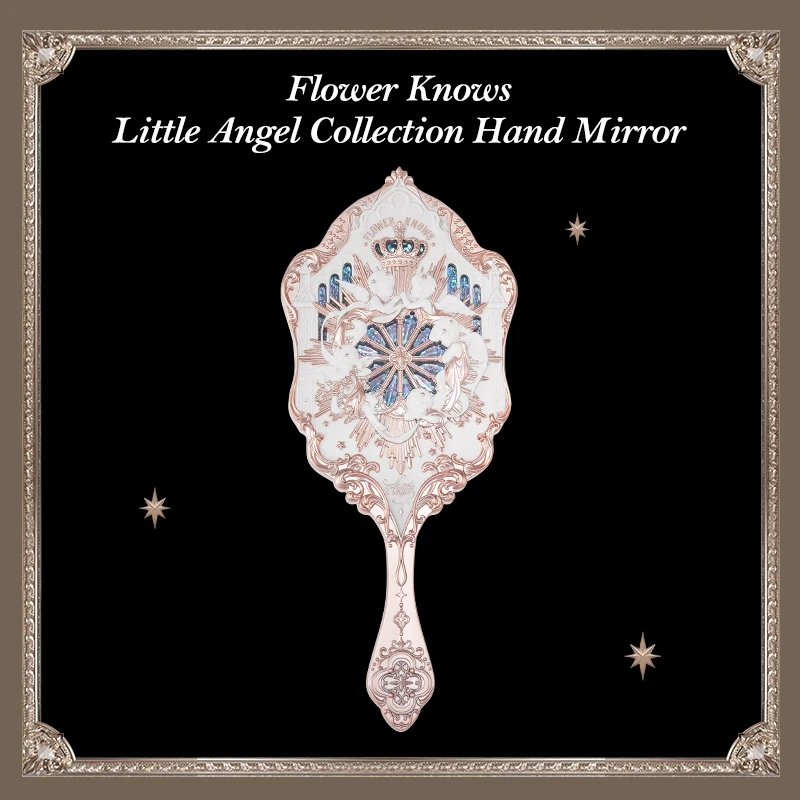 Flower Knows Little Angel Collection espejo de mano, herramientas de maquillaje HD, 3 tipos