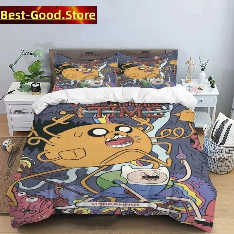 

Cartoon Adventure Time Finn And Jake Duvet Cover Comforter Bed Single Twin Full Queen Size 3d Youth Girl Boys Gift