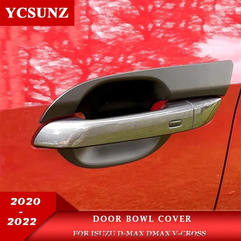 ABS Door Handle Bowl Cover For Isuzu D-Max Dmax V-cross 2020 2021 2022 2023 2024 AT35 Safir Double cabin Car Accessories