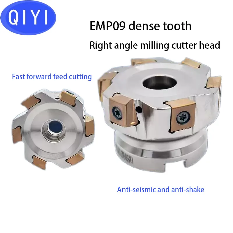 EMP09 Right-angle Fast Feed Milling Cutter Side Milling 90-degree Heavy Face Milling Cutter LNKT120608 Blade