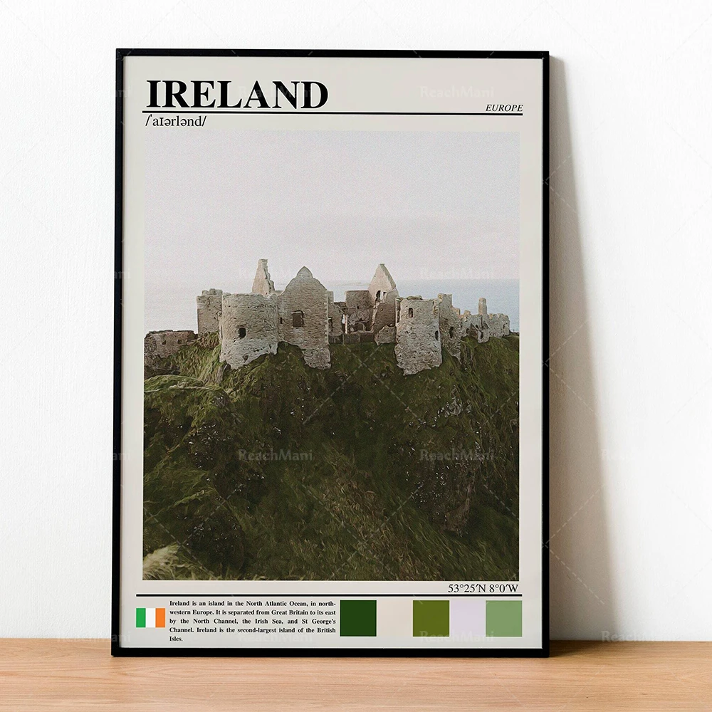 ملصق سفر لـ Hvar Croatia، Ibiza، أيسلندا، أيرلندا، Lake Como، Lake Garda، لاتفيا، Liechtenstein، Lisbon، Kaunas، Lithuania #3