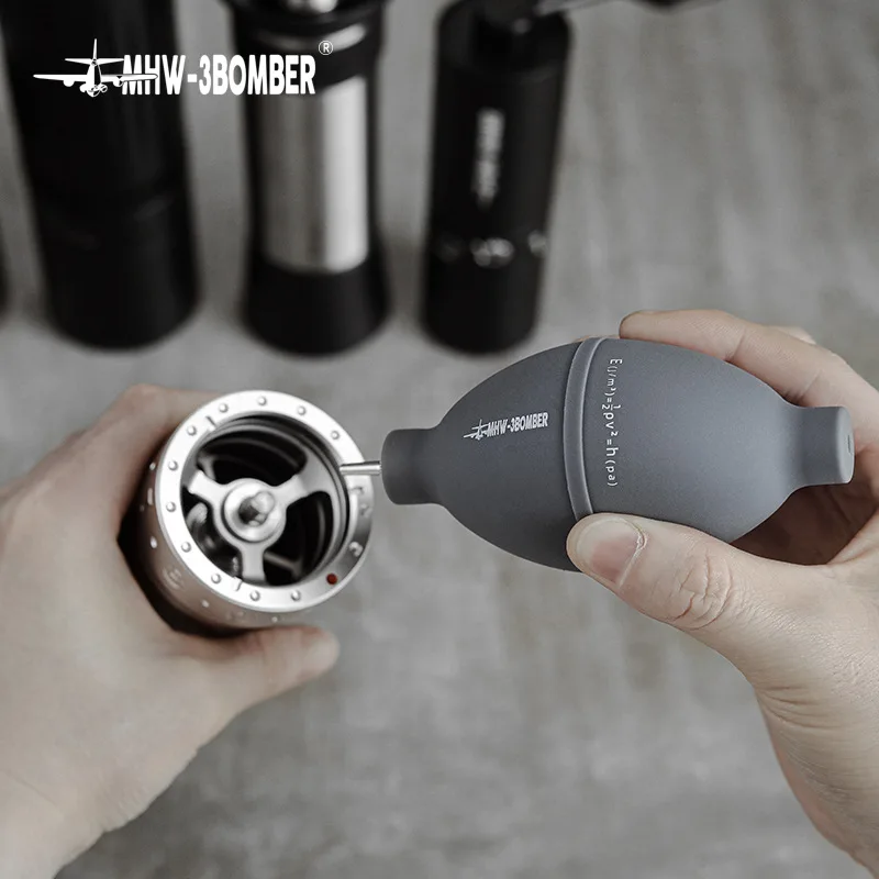 MHW-3BOMBER Bomber Cleaning Air Blow, Bean Grinder Cleaning Tool, Lens Dust Removal Silicone Soft Leather Blow