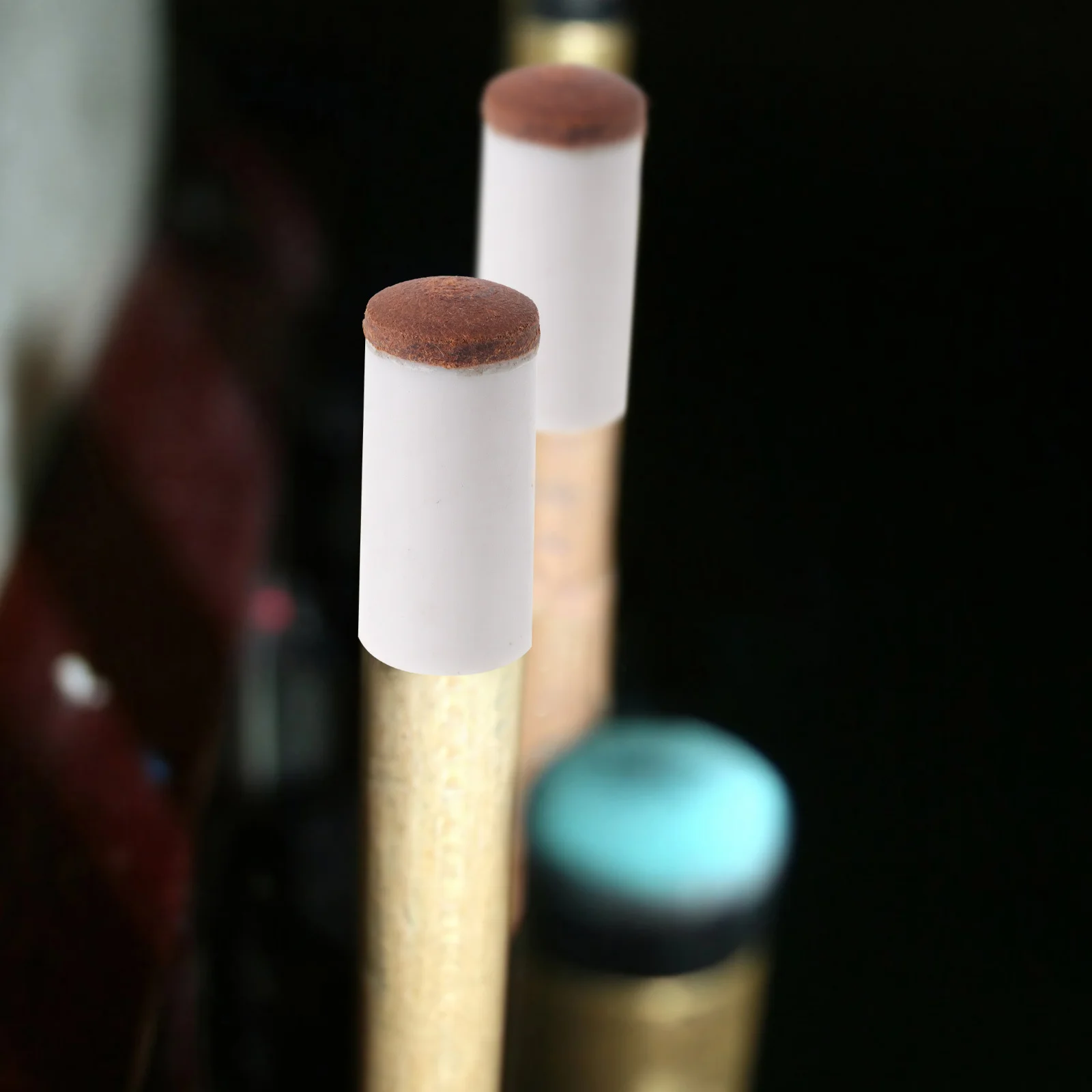 

6 шт., сменный комплект насадок для кия, прочный полиуретан, аксессуары для бильярда, девять шариков, наконечник для кия, необходимые портативные, легкие