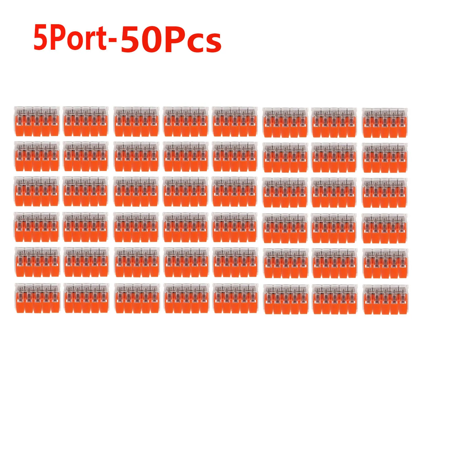 50/100 stuks elektrische snelconnectoren, doe-het-zelf kabelverbindingsgereedschapsset (28-12 Awg), 2/3/4/5 poort plug-in elektrische connectoren