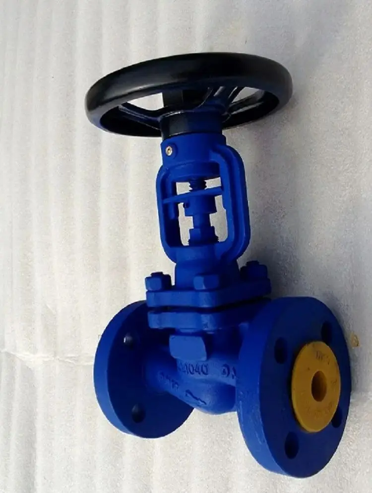 

PN16 DN25 Globe Valve Bellows Sealed S Pattern DIN Standard ARI Type Manual zero leakage flange ends DIN standard Carbon steel