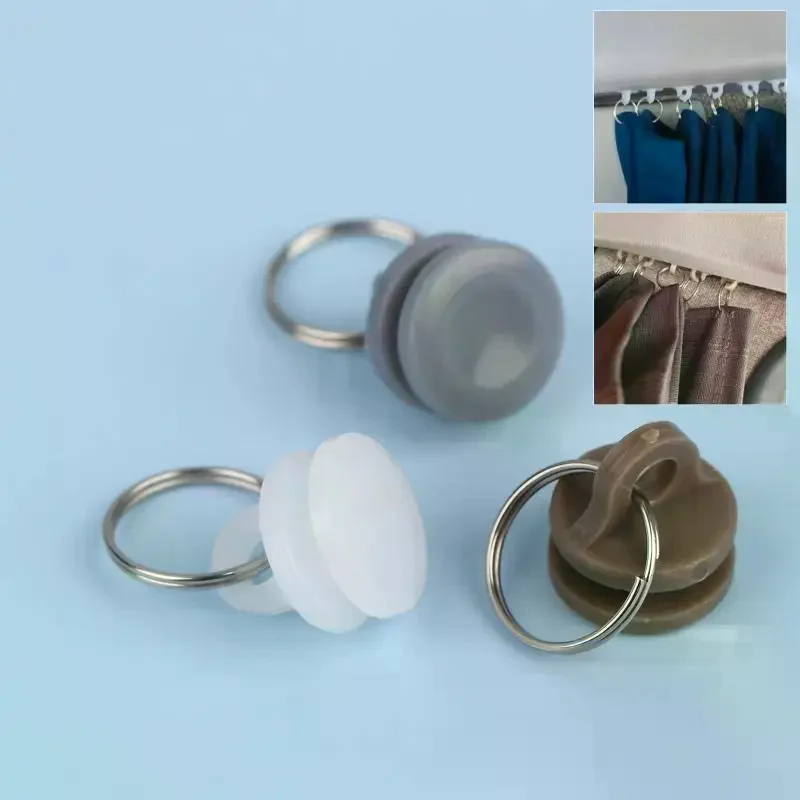 30Pcs Truck Curtain Rollers J6 Curtain Beads With Pulley For Trucks Curtains Truck Pulley Buckle Rings Rivet