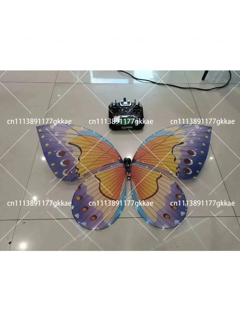 LED RC Butterfly Drone Flying Bionic Insect Toy with Colorful Wings for Wedding Proposal Birthday Party Decor