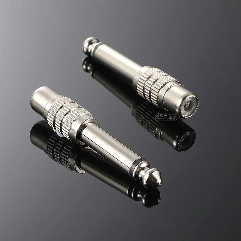 Audio TS 6,5 6,35mm Stecker auf Phono RCA Buchse Kopfhörer Verstärker Audio Adapter Mikrofon 6,3 Zu RCA Konverter – Detail 8