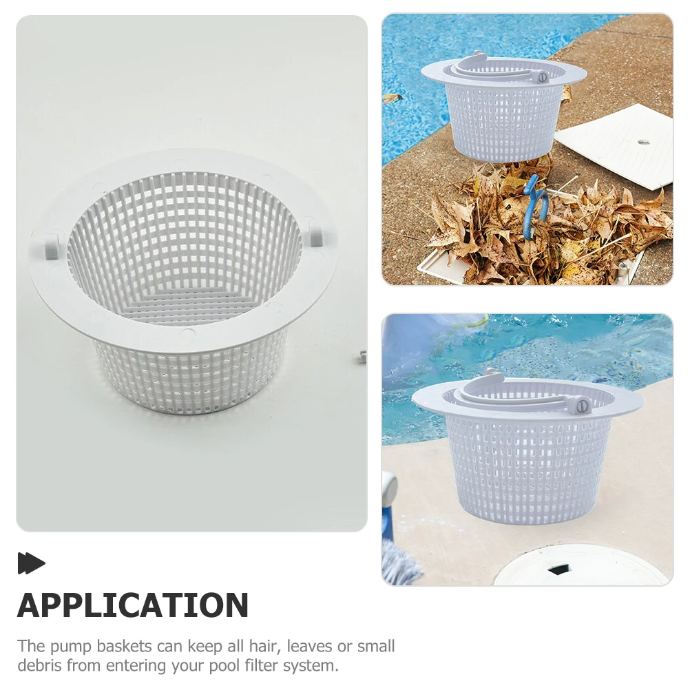 

Swimming Pool Filter Basket Accessories Water Pump Cleaning Tools Leaf Trap Baskets Plastic Equipment
