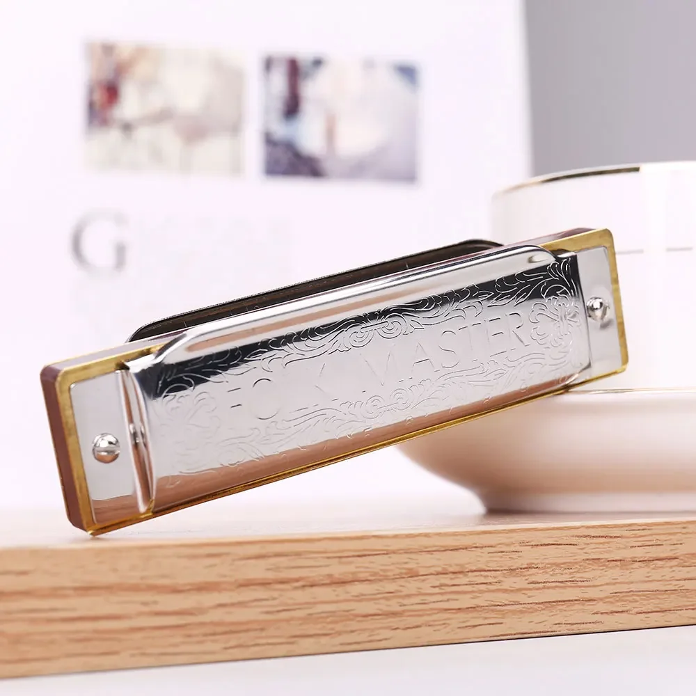 آلة هارمونيكا الموسيقية البلوز القنادق الفم القيثارة التوافقي أنبوب الظهر الأكورديون ضبط لحن 12 نغمة يمكن اختيارها #2