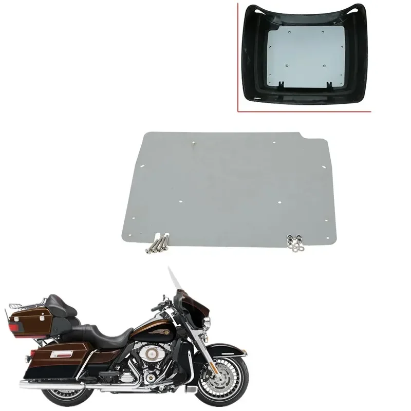 

For Harley Touring Tour Pak Road King Electra Street Glide FLHRC 2014-2022 2018 Motorcycle Trunk Metal Base Plate Acsessories