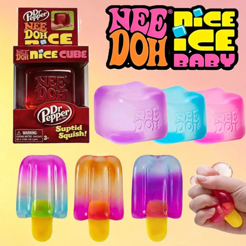 Juguete Blandito de Helado Needoh, Juguete Sensorial Antiestrés Portátil para Aliviar el Estrés en la Oficina, el Hogar y el Uso Diario, Regalos para Festivales