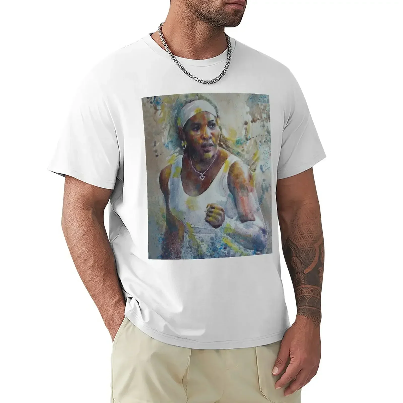 Serena Williams - Portrait 5 T-Shirt graphics boys animal print mens graphic t-shirts