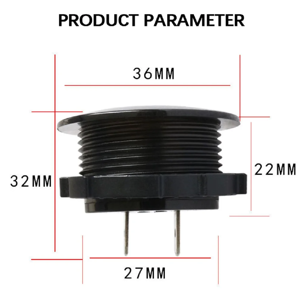 DC 12V-24V LED Mini Round Digital Voltmeter With Touch ON OFF Switch Meter Tester  for Car/Motorcycle/Motorboat/Truck Refit