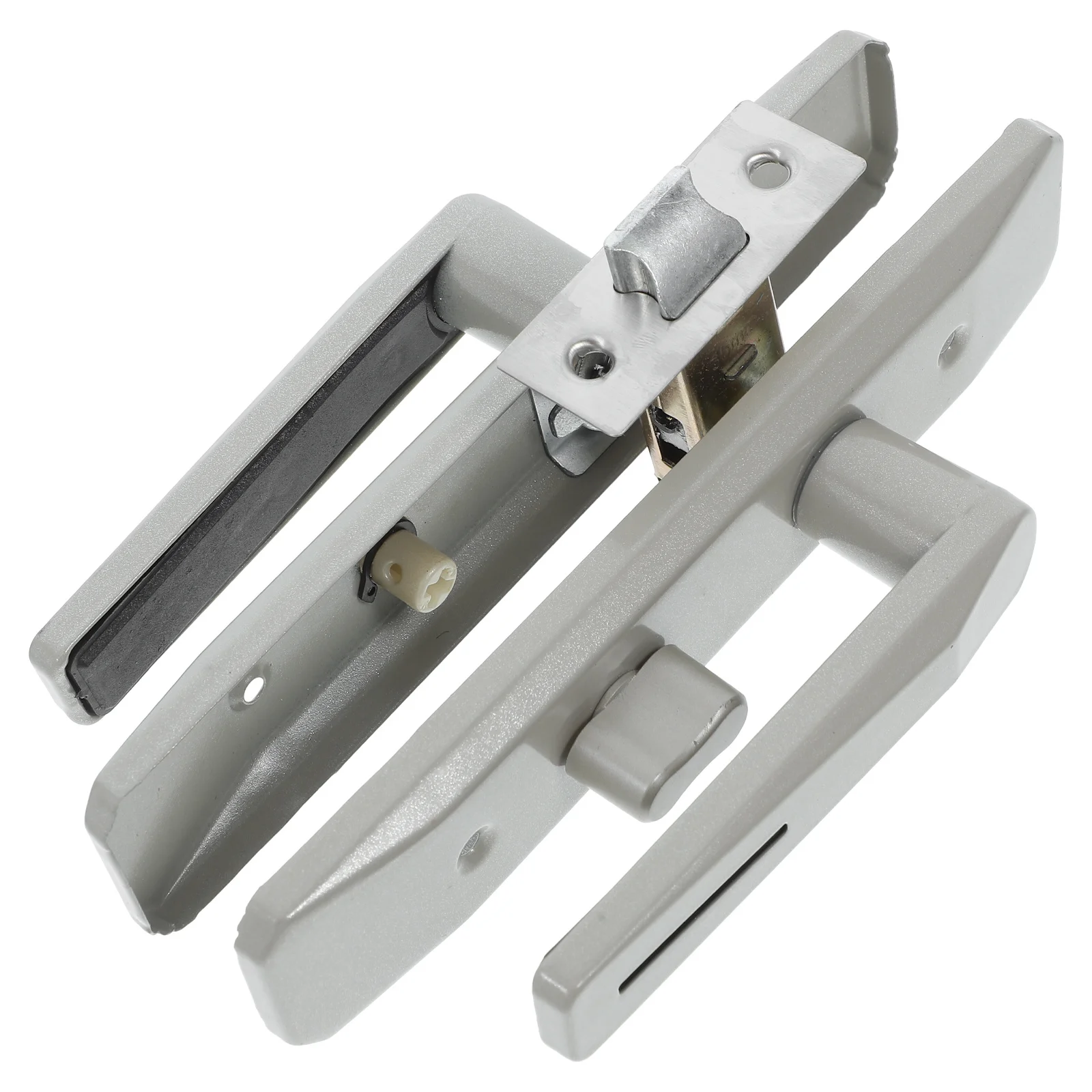 مقبض قفل الحمام، ذراع الباب الداخلي من الحديد الأسود، آلية الخصوصية بدون مفتاح لأمن غرفة الحمام والمرحاض باللون الذهبي الوردي