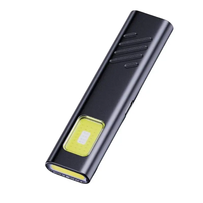 Portable USB Rechargeable LED Flashlight Dual Light Modes Handheld Light Torch for Camping Hiking Night Running